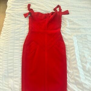 House of CB Red bandage dress Medium